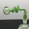 Couleur spirale S marmite gros Bongs tuyaux de brûleur à mazout conduites d'eau tuyau de verre plates-formes pétrolières fumer