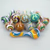 4.5 Inch glass pipe lollipop glass herb pipes accessories hand pipe Colorful Strips Tobacco Spoon Pipe Cool Smoking Glass Smoke Pipes