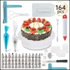 Strumenti per pasticceria da forno Set di giradischi per torte multifunzione Kit di decorazione Ugello Stampi per fondente Forniture per dolci da cucina Drop Delivery Home Dhckp