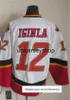 Хоккейная майка #12 Jarome Iginla Vintage Ice C Patch Home Away Red White Retro CCM сшит S