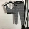 Chándal de malla de lujo para mujer, conjunto de Yoga transparente Sexy, diseño de correas de gran altura, trajes de Yoga