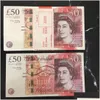 Autres fournitures de fête festives Prop Money Jouets UK Euro Dollar Livres GBP Britannique 10 20 50 Fausses notes commémoratives Jouet pour enfants Chri DhunmVC2W