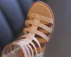 Fashion Cross-tied Zipper High-tops Gladiator Children's Princess Beach For Kids Girls Roman Sandals Toddler Baby Shoes 0202