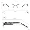 Sunglasses Frames Metal Half Rim Rectangular Eyeglasses Frame Men Prescription Glasses For Myopia And Reading Lenses