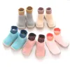 First Walkers Baby Boys Girls Sock Shoes Autumn Nonslip Floor Socks Kids Soft Rubber Sole Toddler with Soles 230202
