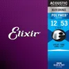 Elixir 11050 Polyweb 80/20 Бронзовые акустические гитарные струны, Light 12-53