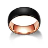 Bröllopsringar Koaem 2023 Rose Gold Ring sfäriskt rostfritt stål roterande borstat svart par