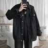 Men's Jackets 2023 Men Clothing Fashion Harajuku Lapel Workwear Jacket Korean Style Loose Coat Kpop Clothes Autumn Ulzzang Oversized Tops