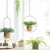 Vases Metal Flower Basket Decor Pot ative Pots Hanging Plant Garden Home Vase For Plants 230201