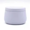 Novelty Items 4oz White Round Candle Tin Jar with Lids Handmade Metal Cans Container for DIY Making 5 Color Candy Storage 230202