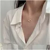 Pendant Necklaces Women Fashion Zircon Rhinestone Diamonds Necklace Statement Charm Jewelry Valentines Day Gift For Girlfriend Drop Dhk9D