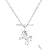 Pendant Necklaces Fashion Jewelry Necklace Horse Drop Delivery Pendants Dhm1Y