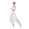 Stage Wear justaucorps de danse blanche pour adultes jupe Tutu de Ballet élégant lyrique moderne Costumes contemporains longue ballerine Costume fille