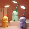 Lampade da tavolo 1 set lampada da notte a risparmio energetico leggera luce soffusa mini lettura comodino a LED per la casa