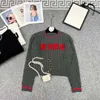 Winter wool sweater women knitwear Letter embroidery pullover coat miu designer sweaters womens long-sleeved tshirt Fashion casual knit shirt
