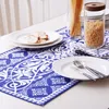 Table Mats National Style Blue And White Food Pography Cotton Cloth Pads Rectangle Placemats Doilies Decoration Accessories