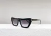 Acetaat Cat Eye Zonnebril voor Vrouwen 467 Zwart Grijs Bril Sunnies Sonnenbrille Shades gafas de sol UV400 Bescherming Brillen met Doos