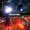 Lichter 2PCS LED Fahrrad Licht Vorne Hinten lichter USB Ladung Scheinwerfer Radfahren Rücklicht Set Fahrrad Laterne fahrrad Zubehör Lampen 0202