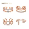 Обручальные кольца Высококачественное обручальное кроссовер для женщин крошечные розовые золоты