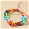 Braccialetti con ciondoli Cartoon Arcobaleno Caramelle Orso Bracciale Ins Orsi colorati Rimbalzo Fai da te Hip Hop Link Consegna a goccia Gioielli Ot5L6