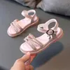 Sommer Kinder Baby Mädchen Sandalen Süße Prinzessin Römischen Stil Rosa Outdoor Weichen Boden Sport Schuhe 0202