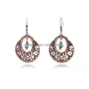 Dangle Chandelier Bohemian Fashion Jewelry Vintage Earrings Hollow Out Flower Drop Delivery Dhpd8