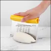 Ferramentas de pastelaria de cozimento 2 in1 cortadores de bricolage raspador de massa com escala de bolo de a￧o inoxid￡vel Faca acess￳rios de cozinha da ferramenta Drop del Dhchk