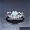Eheringe Romantische Dame Opal Ring kreativ herzförmig verkaufen Verlobungsgeschenk für Frauen Mädchen fallen liefert Schmuck otnad
