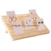 Sieraden zakjes zakken zakjes houten oorbel kaarthouder display rack met 10 stks karton voor show drop levering verpakking dhelw