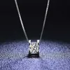 Pendant Necklaces Gica Gema Real 1ct/2ct Moissanite Pendants Necklace For Women High Quality 925 Sterling Silver Wedding Party Christmas Gift G230202