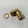 Brass O2 Sensor Spacer CEL 90 Degree Oxygen Sensor Extender Lambda Small Hole, Check Engine Light, Universal M18*1.5