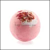 Other Bath Toilet Supplies 100G Shower Ball Bomb Explosion Foam Natural Sea Salt Dried Flower Deep Essential Oil Drop Delivery Home Dhmk8