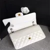 10A Espejo Calidad Hombro Clásico 25.5 cm Piel de oveja Diamante Enrejado Flap Bag Diseñador Mujer Cadena Cruz Cuerpo Bolsas Lujos Diseñadores