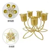 Candle Holders Wrought Iron Lotus Candlestick Romantic Candlelight Ornaments