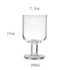 Verres à vin 2 pièces verres faits à la main tasses empilables Cocktail Bantam tasse créative Transparent jus boissons verre pour Bar Vasos Drinkware