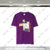 23SS Дизайнерские мужские рубашки Summer London England T Носит с уличной футболкой женщины роскошные цветовые блок печать футболки