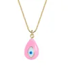 Pendentif Colliers Rétro Géométrique Goutte D'eau Forme Collier Pour Femme Mode Exquis Blue Eye Anniversaire Cadeau PartyPendant