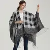 Sciarpe Nappa Reticolo Poncho 2023 Cashmere Donna Inverno Caldo Scialli E Impacchi Mantelle di Pashmina Coperta Femme Sciarpa