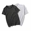القمصان للرجال الصيفية رجال مخطط تي شيرت قميص قصير tirt الرجال الشارع أزياء مخطط قمم قميص عارض