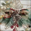 Kerstdecoraties Tree top smeedijzeren pentagram accessoires gouden hangende ornamenten woonkamer bureaubladdecoratie drop deliv dhxk3