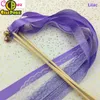 Party Decoration Wedding Ribbon Wands Glitter Lace Streamer Fairy Stick With Bells Birthday Po Props
