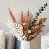 Kwiaty dekoracyjne pampas trawa suszona palmowa kwiat naturalny bukiet