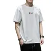 Camisetas masculinas masculinas de camiseta de tamanho grande algodão camisetas de algodão branco camiseta casual para homem masculino camiseta de verão streetwear y2302