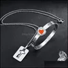 Pendant Necklaces Couple Lovers Jewelry Love Heart Lock Bracelet Stainless Steel Bracelets Bangles Key Necklace Valentines Day Gifts Otbxu