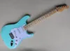 6 cordas guitarra elétrica azul claro com bordo -braço SSS Pickups White Pickguard Customizable