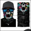 Party Masks Magic Scarf Bandana Bicycle Seamless Skl Headband Neck Cycling Head Scarves Turban Mask Outdoor Sports Uvprotection Drop Dhntj