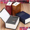 Storage Boxes Bins Security Simation Dictionary Book Case Home Cash Money Jewelry Locker Secret Safe Box With Key Lock Small Mediu Dh10M