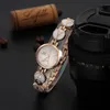 Armbandsur armband klocka Soxy Gold Women Dress Quartz Ladies Watches Lady Hour Clock Gift TME0021 Moun22