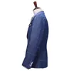 Męskie garnitury męskie garnitur Zestaw niebieskiego pojedynczego piersi letnie litera drukowana Slim Fit Business Man Groom Blazer Pant 2pc