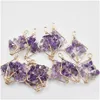 Charms Natural Amethyst Tree Of Life Handmade Wire Wrapped Pendants For Jewelry Necklace Marking Drop Delivery Findings Compo Dhgarden Dhd1G